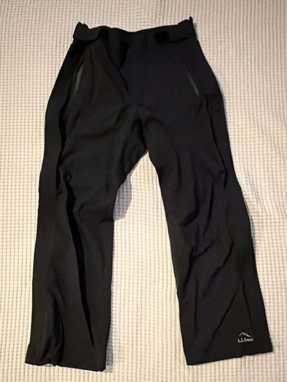 LL Bean Trail Model Rain Pants Size M Reg Black Waterproof Hiking